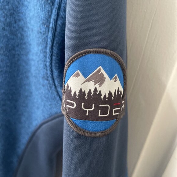 Spyder Fleece Empire Jacket Mens Size Large Blue Orange Full Zip Pockets Jordan - Picture 16 of 16